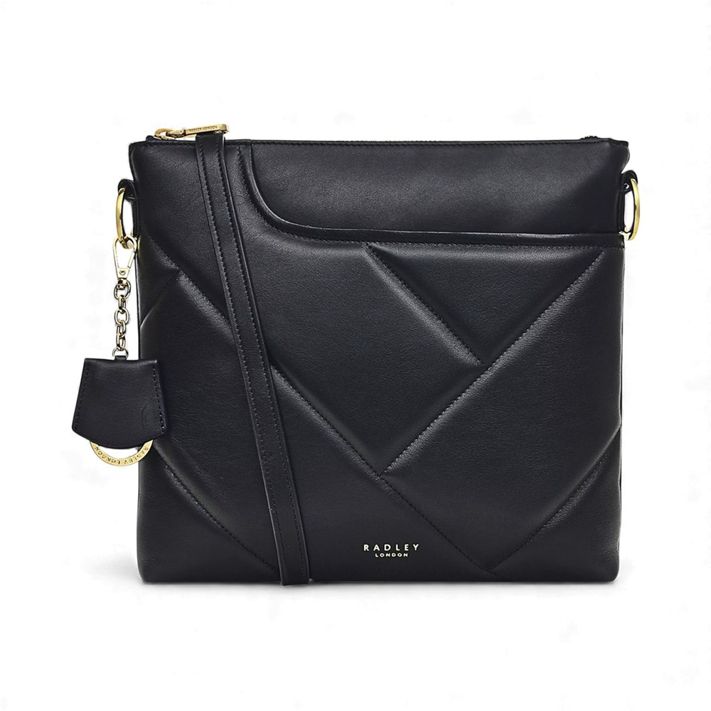 Radley London Pockets 2.0‎ Quilted Zip Bag Small 10x9x1in Crossbody Black